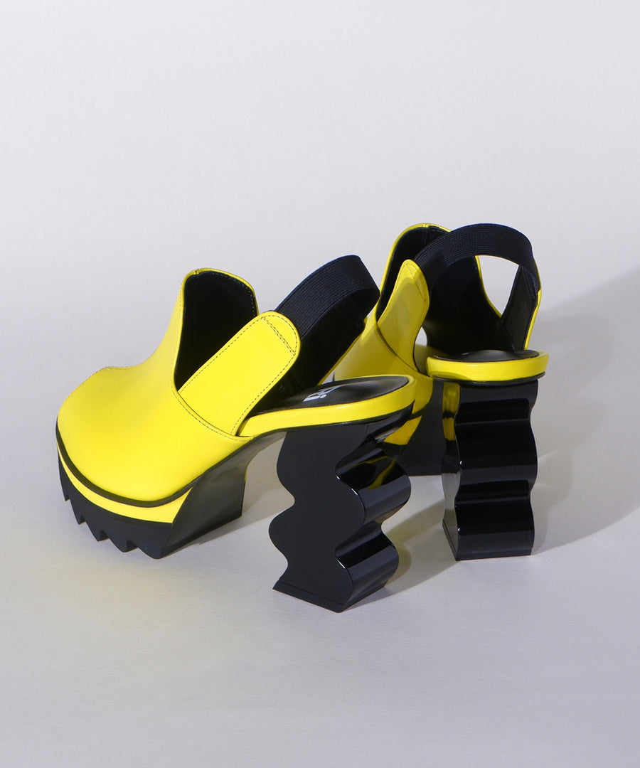 iRi YE3 Yellow Open Toe Platform Heel