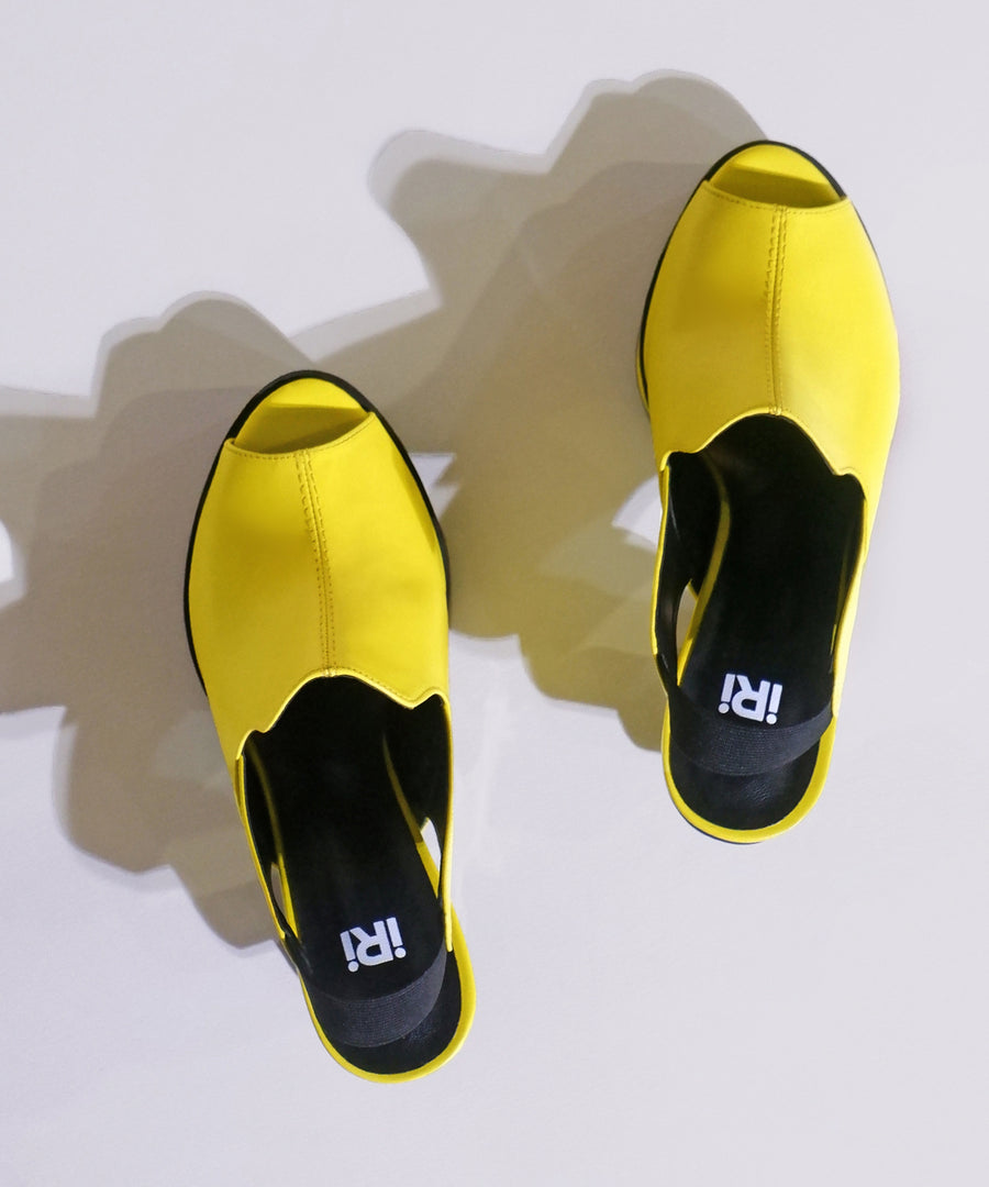 iRi YE3 Yellow Open Toe Platform Heel