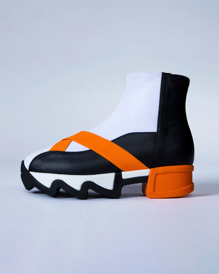 iRi SOU Multi Orange Mid Top Sneaker