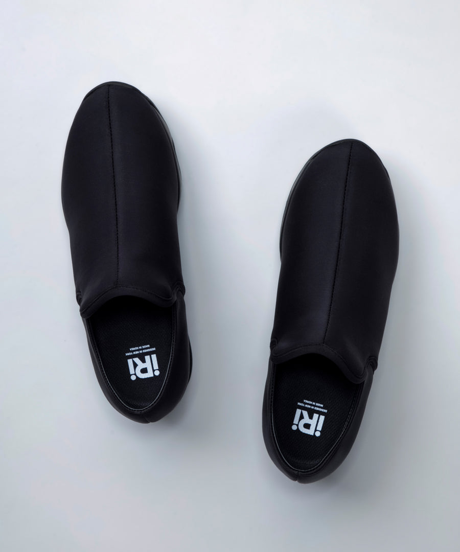 WES Black Neoprene Low Top Sneaker