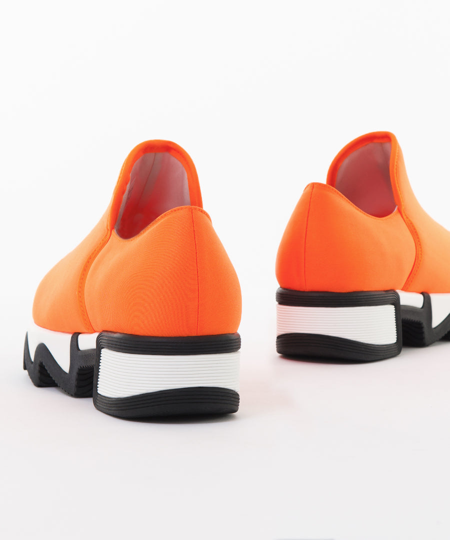 WES Neon Orange Low Top Sneaker with renewed fit and material