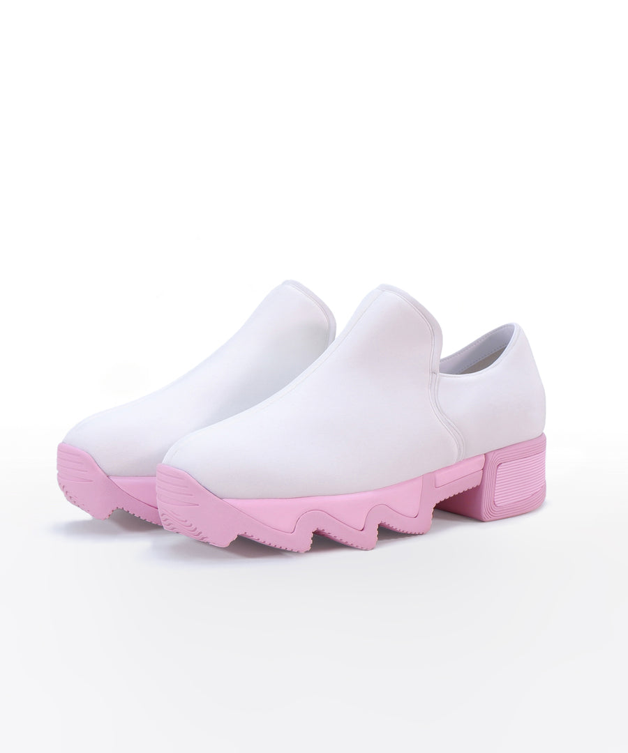 WES White Pink Low Top Sneaker