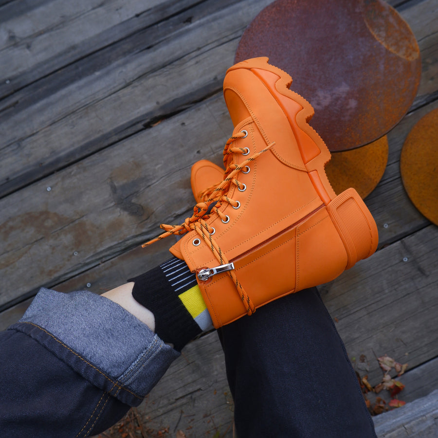 iRi Orange AROM Lace Up Boot